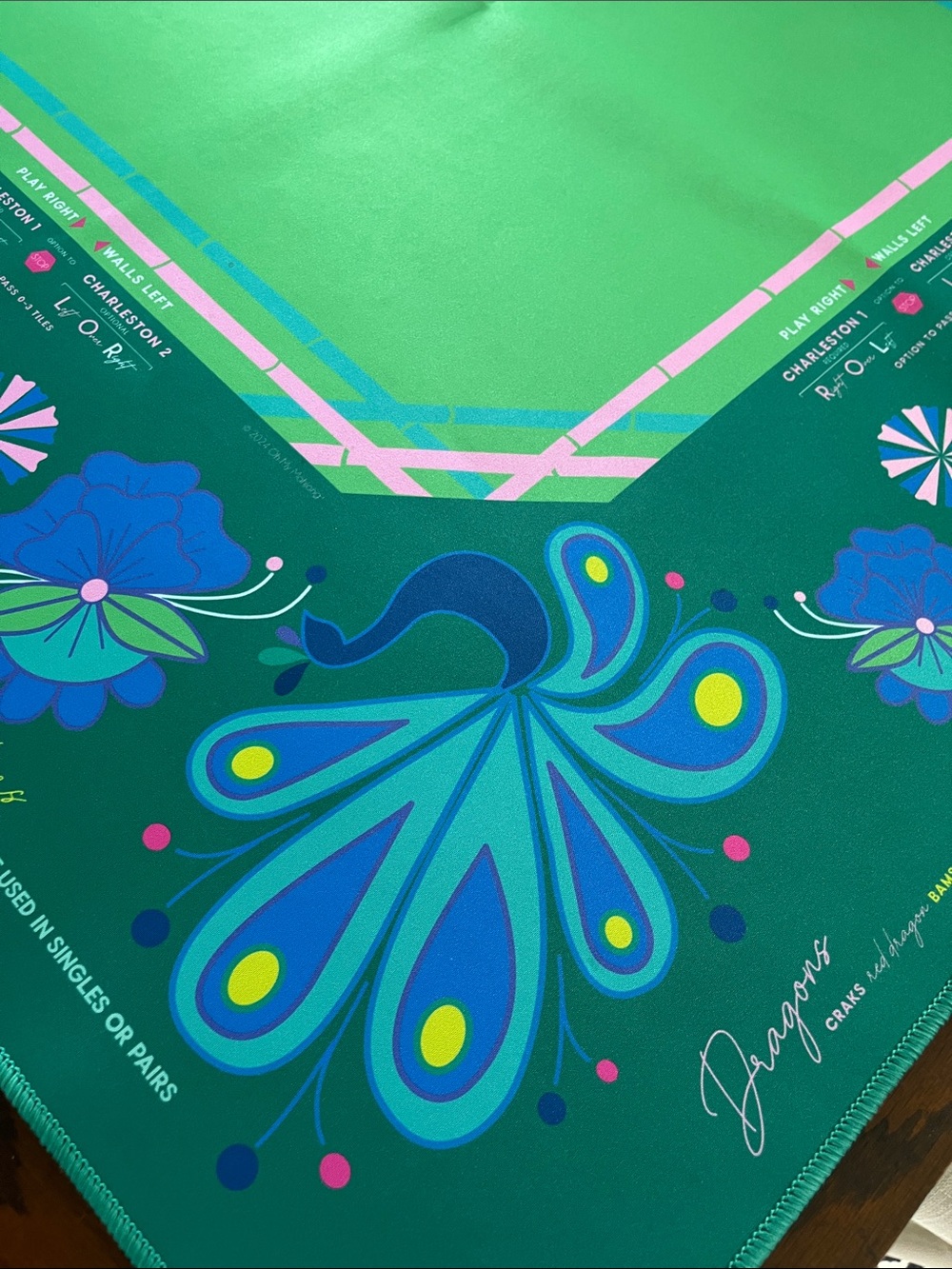 OMM GREEN BIRDIE MAHJONG MAT